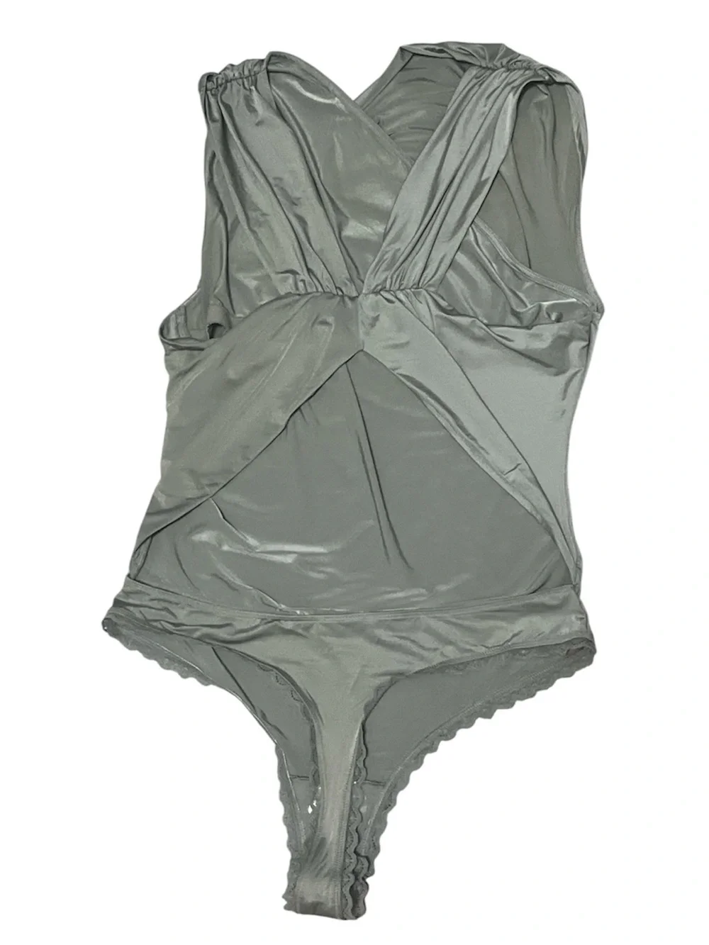 1522. FREE PEOPLE Hit It Off Bodysuit in Slate Sz L NWT $68